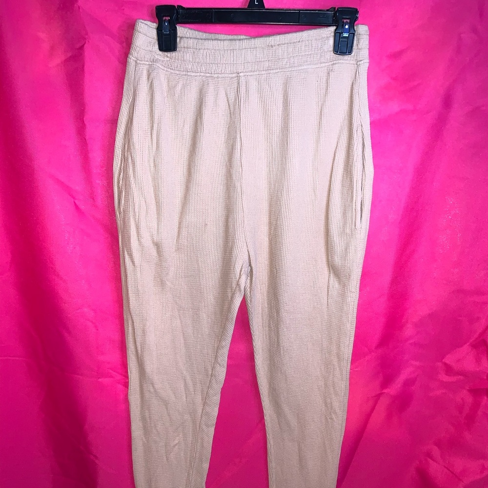 Missguided Camel Waffle Joggers Size 4